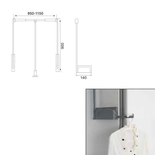 Closet Lift 10kg 1150x285x900 | STARAX